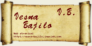 Vesna Bajilo vizit kartica
